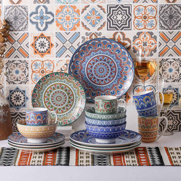 Eclectic dinnerware sale